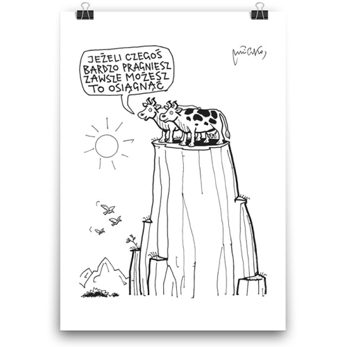 Plakat Krowy Na Szczycie
