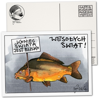 Pocztówka świąteczna - Karp 