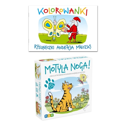 Zestaw - Gra Motyla Noga + kolorowanka