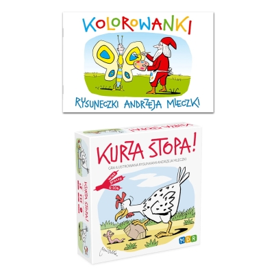 Zestaw - Gra Kurza Stopa + kolorowanka