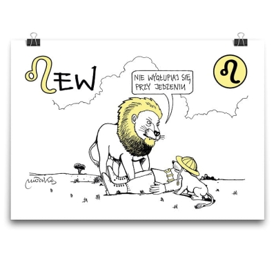 Plakat - Znak zodiaku - Lew