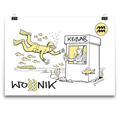 Plakat - Znak zodiaku - Wodnik