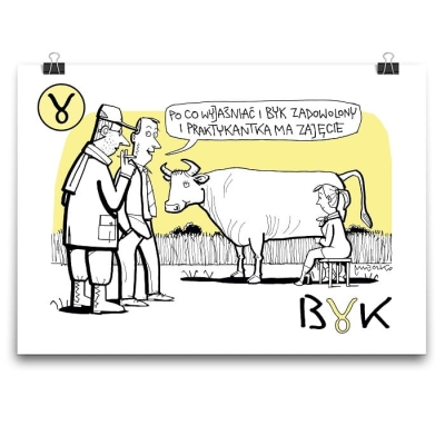 Plakat - Znak zodiaku - Byk