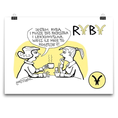 Plakat - Znak zodiaku - Ryby