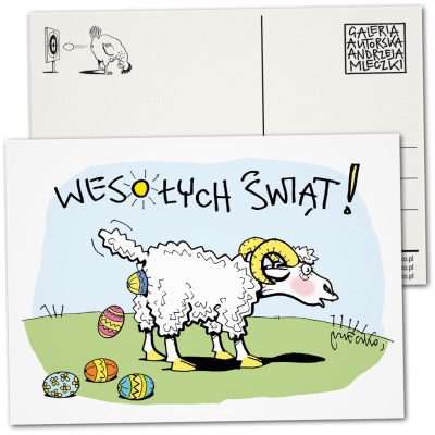 Pocztówka - Baranek 