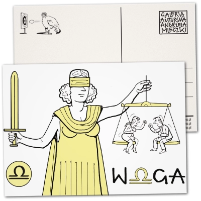 Pocztówka - Znak zodiaku - Waga