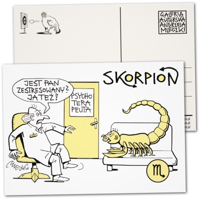 Pocztówka - Znak zodiaku - Skorpion