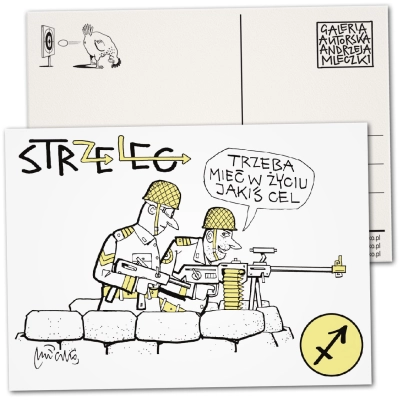 Pocztówka - Znak zodiaku - Strzelec