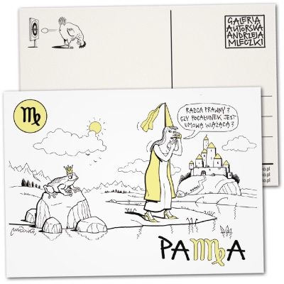 Pocztówka - Znak zodiaku - Panna