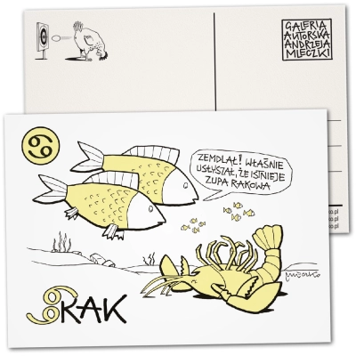 Pocztówka - Znak zodiaku - Rak