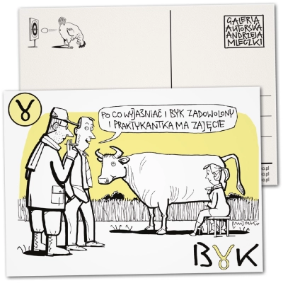Pocztówka - Znak zodiaku - Byk