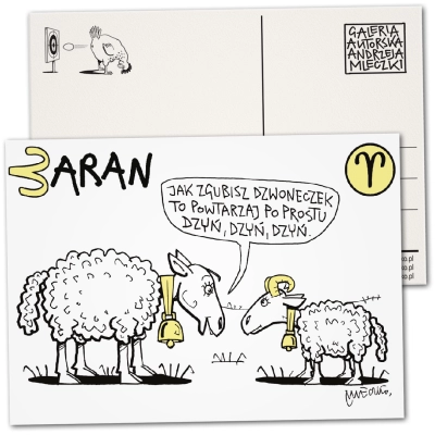 Pocztówka - Znak zodiaku - Baran