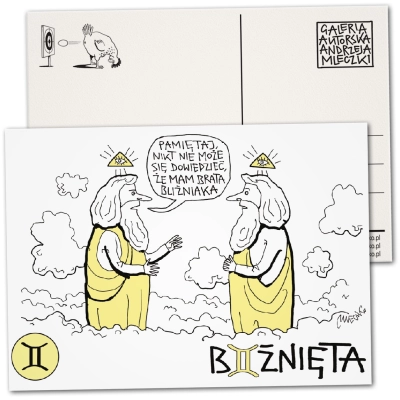 Pocztówka - Znak zodiaku - Bliźnięta
