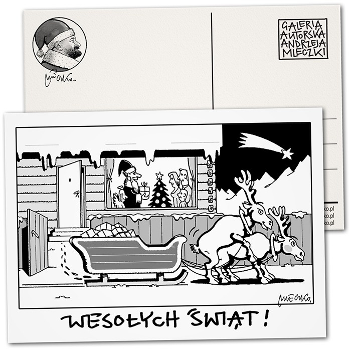 Pocztówka - Renifery