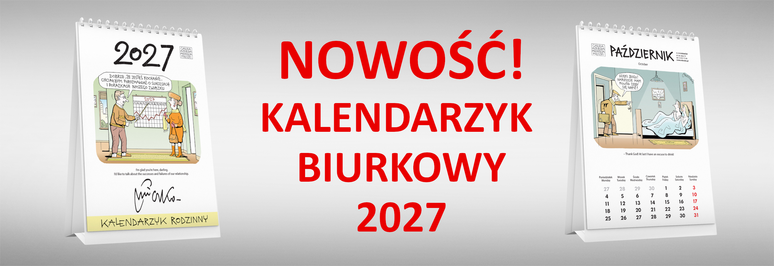 Kalendarz 2027 - Biurkowy